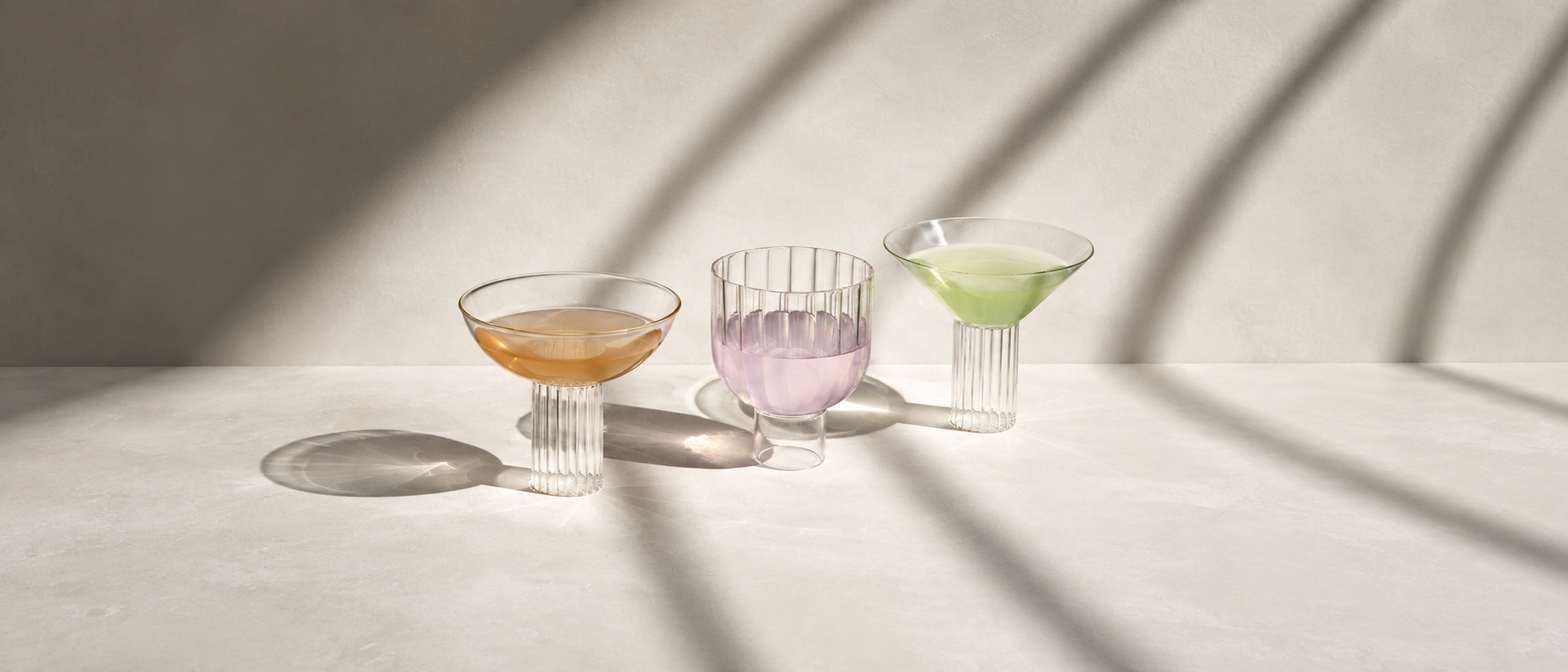 Felbrant glassware in an everyday table setting