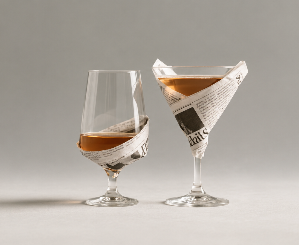 Felbrant glassware during an evening pour