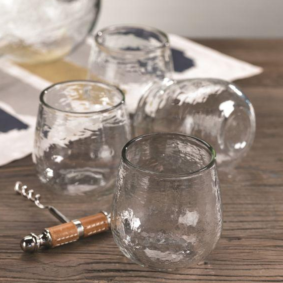 Hammered Stemless Drinking Glasses Set of 4 - Image 4