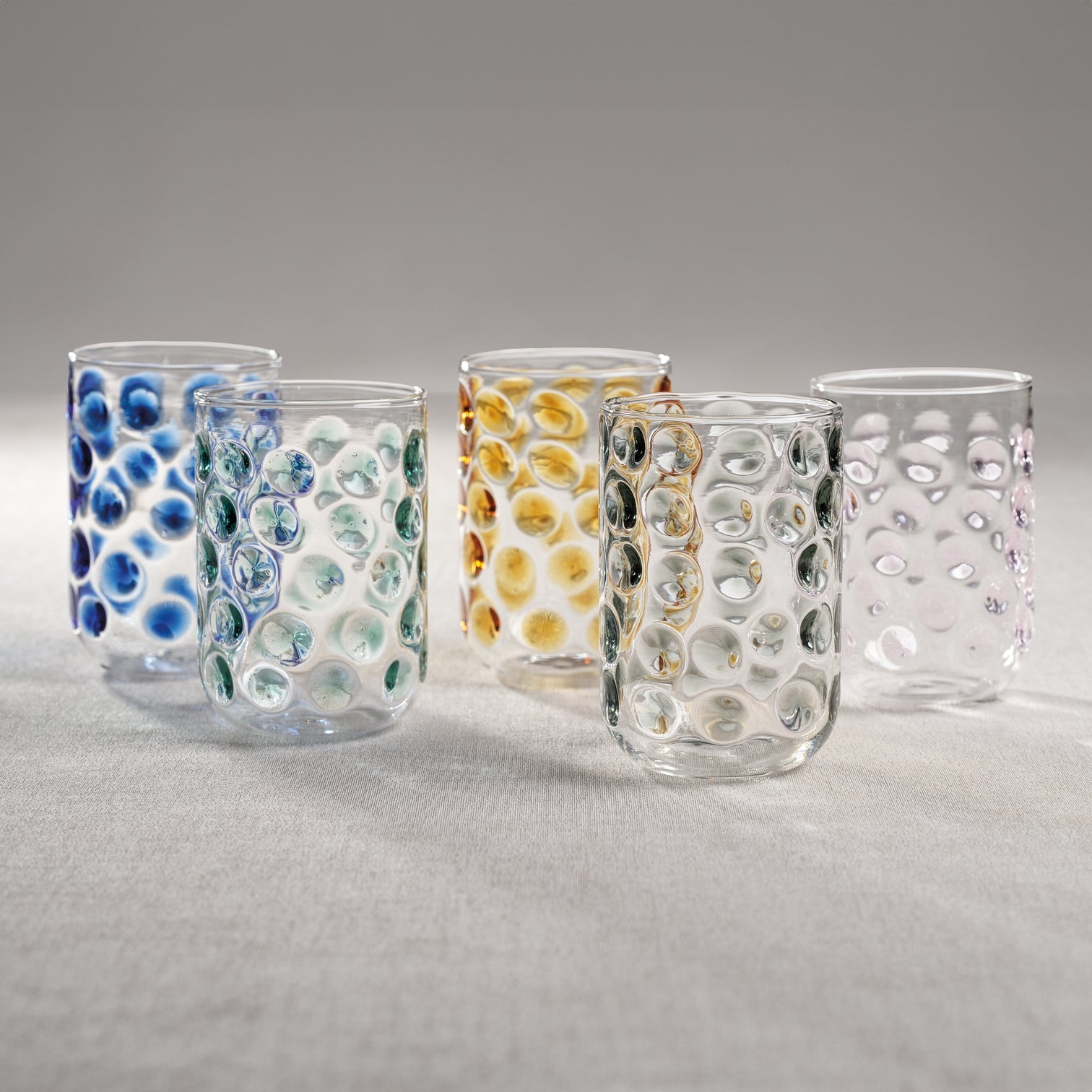 Borosilicate Dotted Glass Tumbler 15.5 oz - Image 2