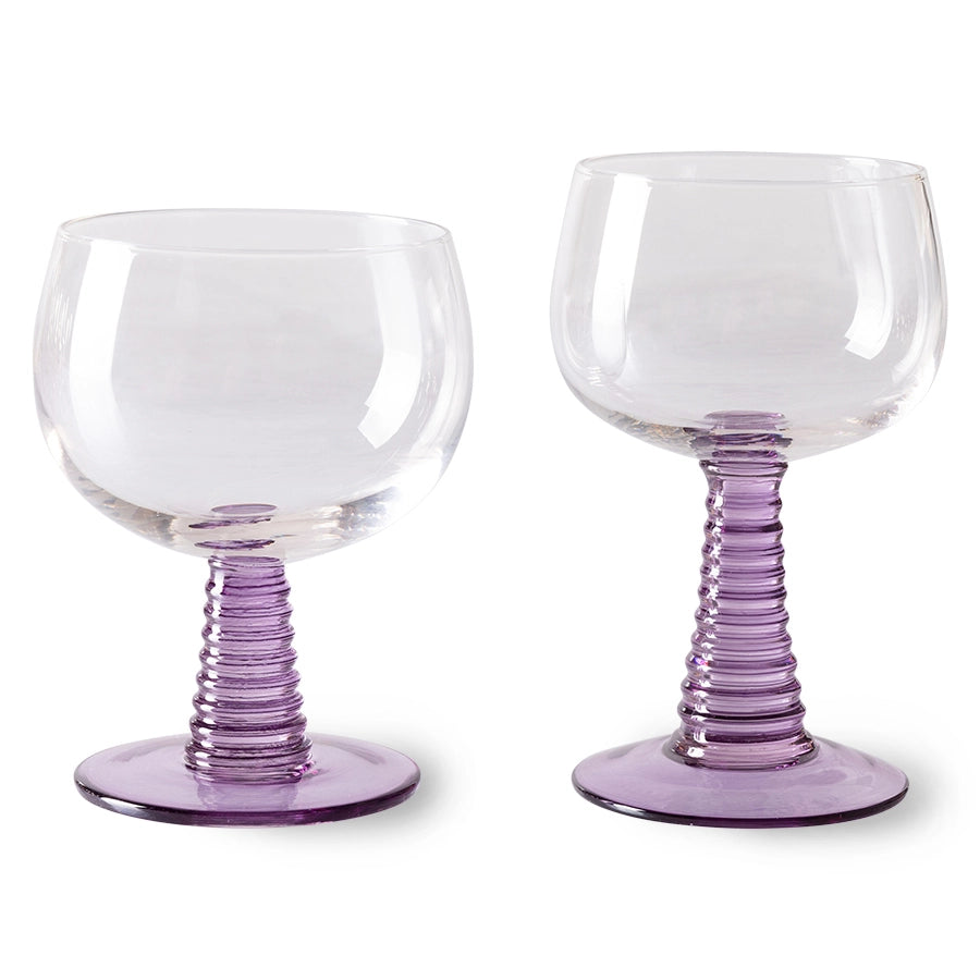 Purple Low Stem Wine Glass - Image 5