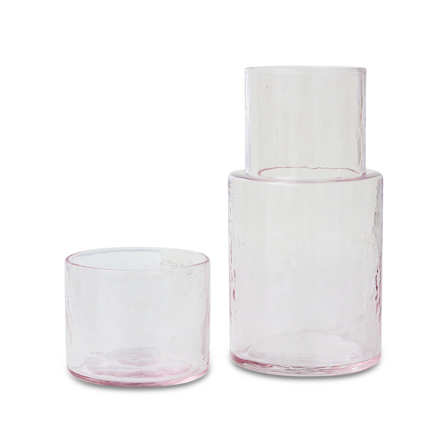Blush Pink Glass Carafe - Image 4
